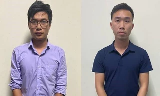 Đối tượng Tuấn và Linh tại Cơ quan Công an