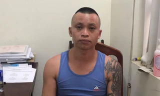 Đối tượng T tại cơ quan Công an