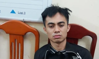 Đối tượng Hiếu tại Cơ quan Công an