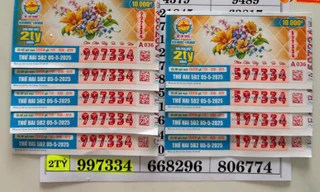 3 người tại Trà Vinh trúng 5 vé số độc đắc