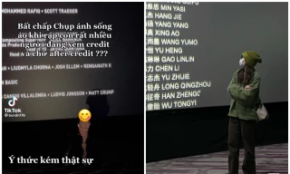 Tranh cãi trào lưu chụp ảnh trong rạp khi phim vừa kết thúc