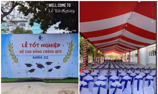 CĐ Kinh tế Đối ngoại: Lễ tốt nghiệp tổ chức ngoài trời, không có chỗ ngồi cho phụ huynh