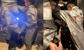 Giải cứu 9 người mắc kẹt trong thang máy ở Hà Nội