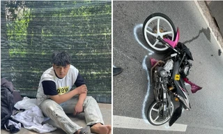 Nam thanh niên đi xe máy đâm vào chốt kiểm tra nồng độ cồn làm đại úy CSGT đa chấn thương