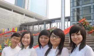HS trường THPT chuyên Hà Nội -Amsterdam	Ảnh: Quý Hiên