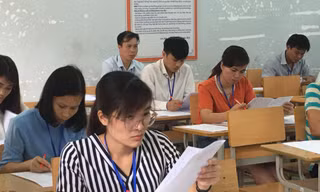 Chấm thi THPT 2019 tại Lai Châu Ảnh: Nghiêm Huê