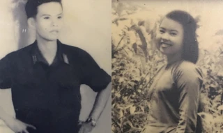 Cựu TNXP Bùi Thị Đầm và Lê Minh Công thời trẻ ẢNH: NVCC