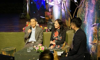 Nhạc sĩ Phạm Tuyên và NSƯT Tuyết Thanh tại buổi giao lưu Chiều biên giới – Ðài TNVN tổ chức ngày 21/2 Ảnh: BTC