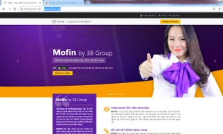 Giao diện website Mofin.vn (đang báo lỗi) và Mofin.asia của MofinẢnh: PV