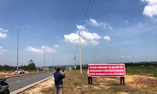 Dự án Happy Riverside ( Long An) do công ty Thiên Ân Phát làm chủ đầu tư đang là bãi đất trống