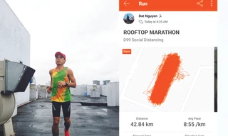 Nguyễn Đạt chạy 42km trên sân thượng chung cư