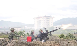 Thực binh lực lượng phòng không nhân dân đánh địch tiến công hoả lực đường không vào Bắc Kạn trong cuộc diễn tập