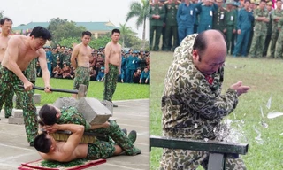 Đại đội Trinh sát 20 và đặc nhiệm Biên phòng đua tài võ nghệ, khí công