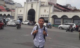 Em Quang Quốc Việt (xã biên giới Thông Thụ, huyện Quế Phong, Nghệ An) vào TPHCM để phúc tra sức khỏe.