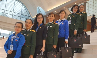 'Bóng hồng' áo lính tại Đại hội Đoàn toàn quốc XI
