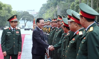 Chủ tịch nước dự lễ Tuyên dương Gương mặt trẻ tiêu biểu toàn quân