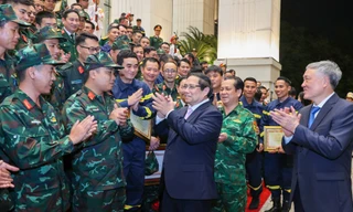 Thủ tướng Phạm Minh Chính biểu dương lực lượng giúp Myanmar khắc phục hậu quả động đất