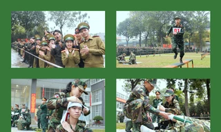 Học viên quân sự 3 nước Đông Dương vượt cầu độc mộc, cấp cứu thương binh