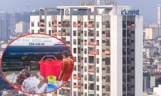 Chủ đầu tư chung cư cao cấp nói gì việc dân phải mang xô, chậu mua nước?