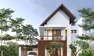 Mẫu nhà mái tam giác phá cách nhưng vẫn đẹp hút hồn