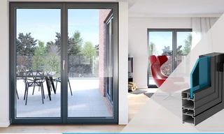 Cửa nhôm kính dạng đơn - thiết kế phù hợp với phong cách tối giản.