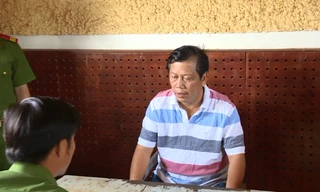 Ông Trịnh Sướng tại cơ quan công an.