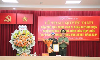 Tiếp tục cử sĩ quan công an thực hiện nhiệm vụ gìn giữ hòa bình Liên hợp quốc