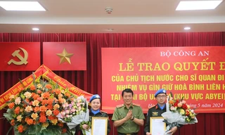 Thêm 2 sĩ quan công an thực hiện nhiệm vụ gìn giữ hòa bình Liên Hiệp Quốc