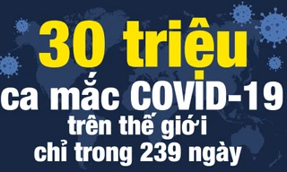 Thế giới ghi nhận 30 triệu ca mắc COVID-19 trong 239 ngày