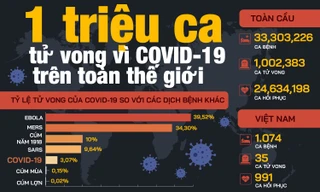 1 triệu ca tử vong vì COVID-19 trên toàn thế giới