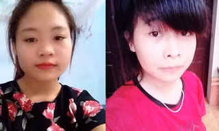  Hai nữ sinh Trâm (ảnh trái) và Hoàn (ảnh Phải) cùng mất tích bí ẩn.