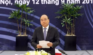 Thủ tướng Nguyễn Xuân Phúc phát biểu tại phiên đối thoại