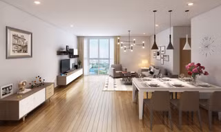 Các căn hộ của Hòa Phát Nguyễn Đức Cảnh có kiến trúc hiện đại, tràn ngập ánh sáng tự nhiên và không gian mở