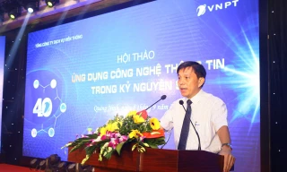 Phó Tổng Giám đốc VNPT VinaPhone, ông Lương Hồng Khanh phát biểu khai mạc hội thảo