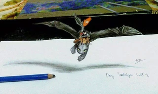 Tranh 3D siêu thực của học sinh lớp 10