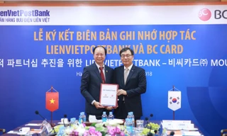 LienVietpostBank và BC Card ký biên bản ghi nhớ hợp tác