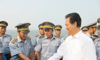 Thủ tướng Nguyễn Tấn Dũng tại lễ ra mắt Cục Kiểm ngư Việt Nam sáng nay, 15/4 