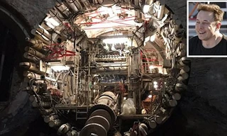 Hình ảnh máy khoan đường hầm khổng lồ (TBM) do tỷ phú Elon Musk chia sẻ trên mạng Twitter. Ảnh: Twitter.