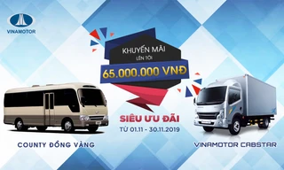Siêu ưu đãi giảm giá 65 triệu khi mua xe Vinamotor đồng vàng trong tháng 11 