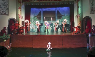 Nghệ sĩ thủ đô kết hợp chèo với múa rối nước