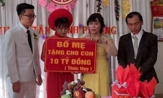 Đám cưới trao 10 tỷ đồng, cô dâu đeo vàng kín cổ 'gây bão' mạng
