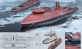Thiết kế đậm chất tàu vũ trụ của dự án tàu phá băng hạt nhân Leader của Nga