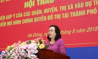 Phó Bí thư Thường trực Thành ủy Ngô Thị Thanh Hằng phát biểu tại hội thảo