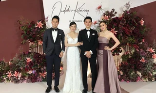 Hot girl Lào gốc Việt rạng rỡ bên chồng điển trai trong ngày cưới