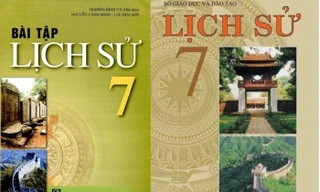 Cuốn sách giáo khoa có in hình Vạn lý trường thành