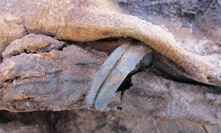 Phần xác ướp của một đứa trẻ. Nó có thể được chôn cất và ướp xác cách đây 1.500 năm. Ảnh: Kerry Muhlestein