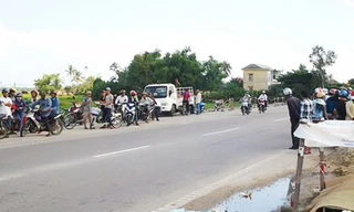 Hiện trường nơi xảy ra vụ tai nạn. 