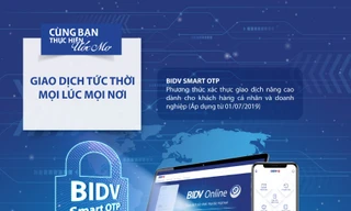 BIDV triển khai Smart OTP, đảm bảo an toàn chuyển tiền 