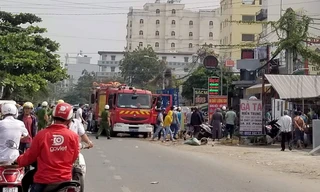 Các lực lượng có mặt để khống chế đối tượng ngáo đá