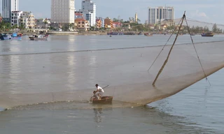 Rớ của bà Ánh đặt bên cạnh chân cầu Nhật Lệ